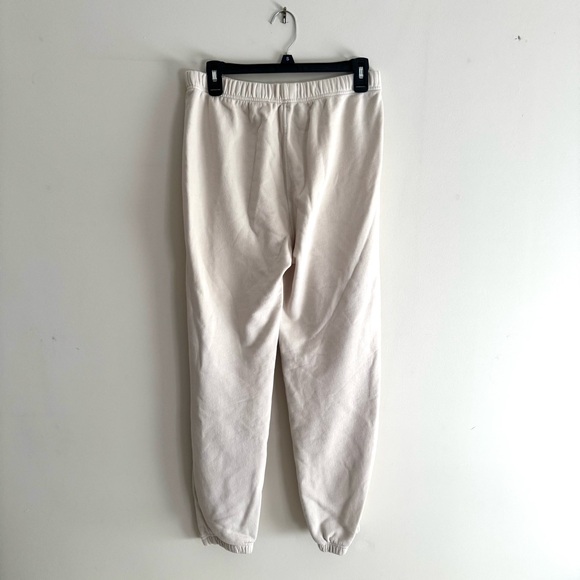 MATE the Label Fleece Relaxed Sweatpants in Bone - Women's Size M Organic Cotton - Picture 2 of 15